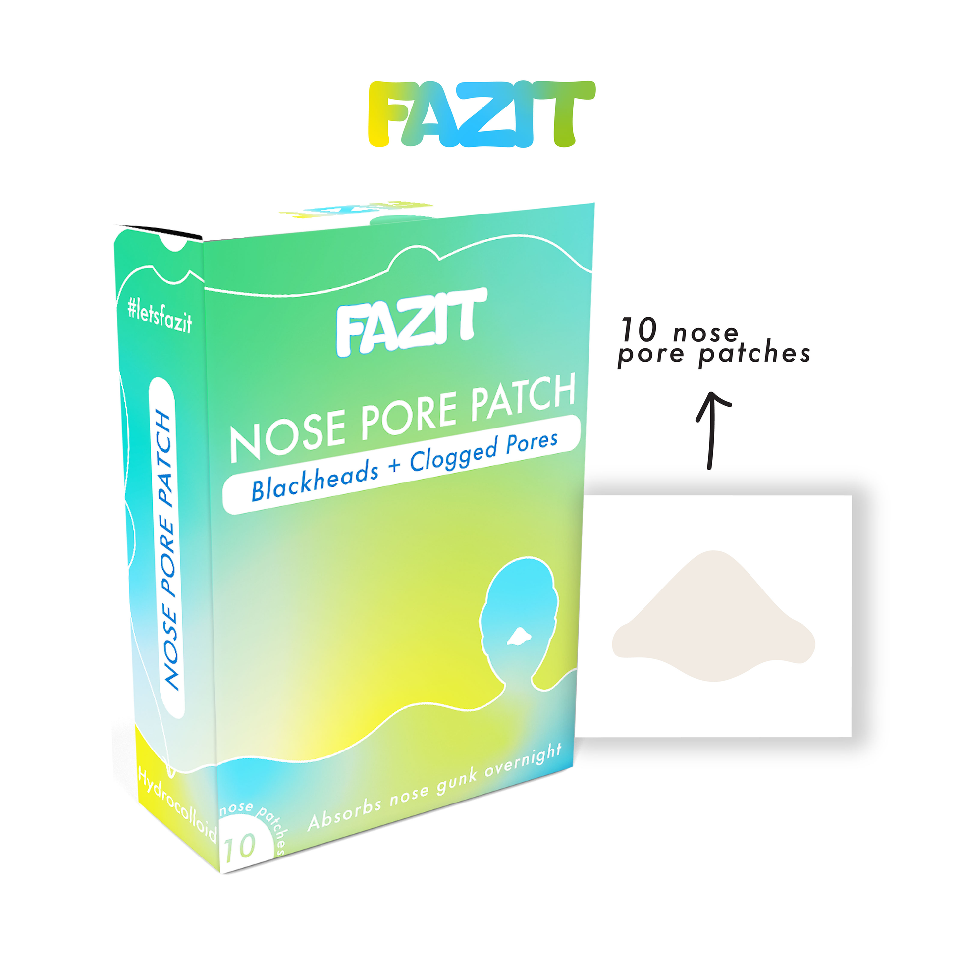 10 nose patches included